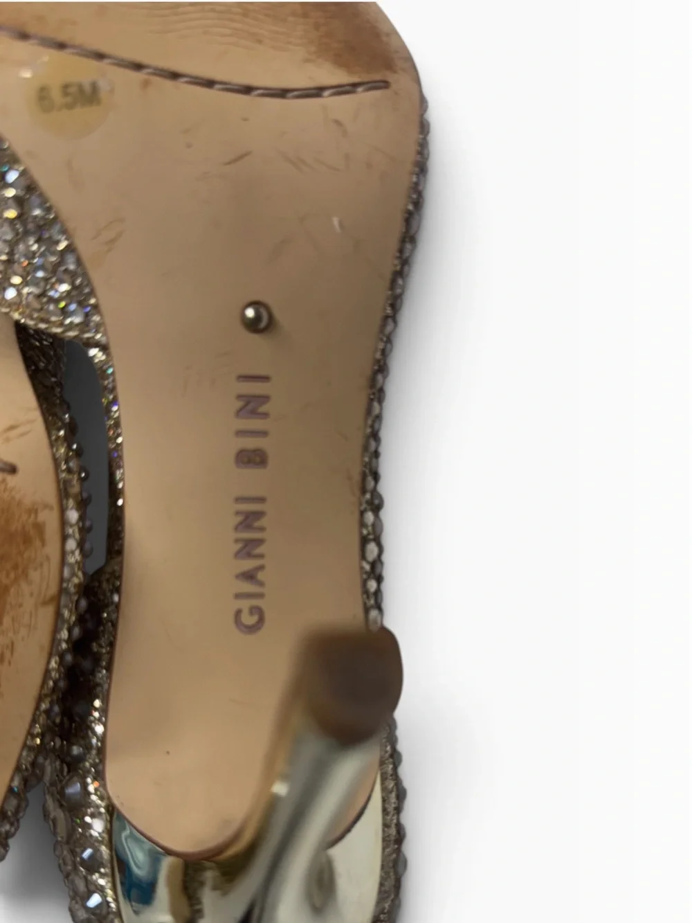 Gianni Bini Rhinestone Embellished D'Orsay Stiletto Pumps 6.5 M